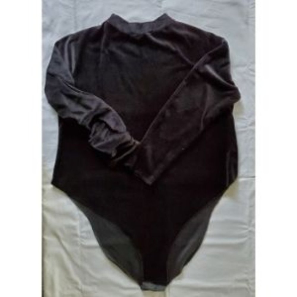 Plus Size Velour Bodysuit